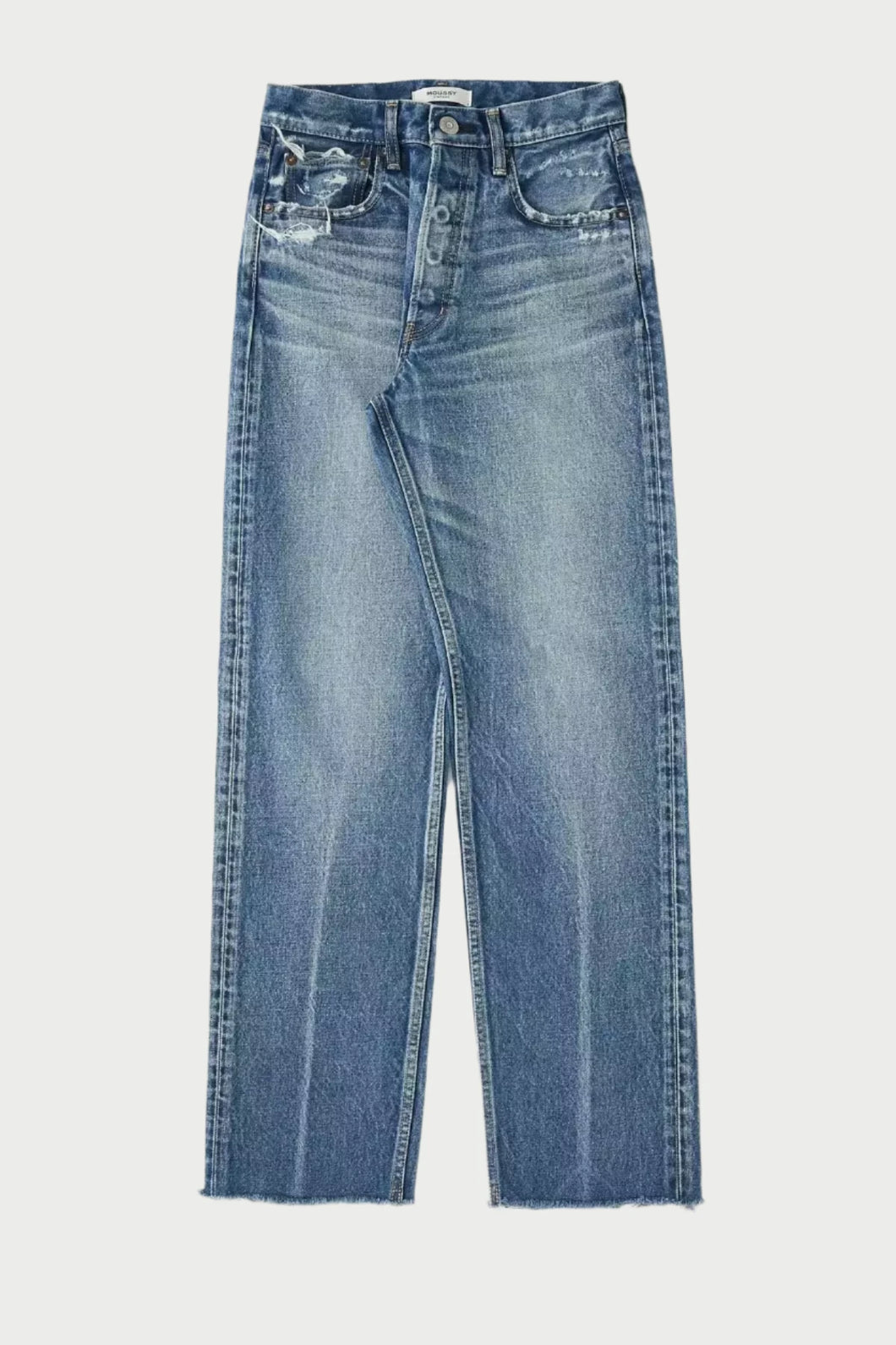 wide straight leg jeans by moussy at west2westport.com