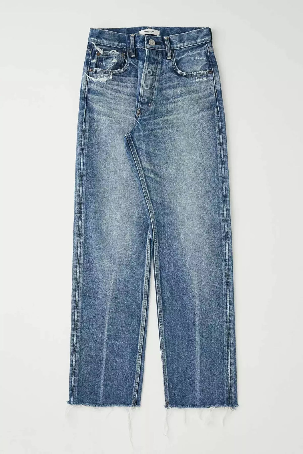wide straight leg jeans by moussy at west2westport.com