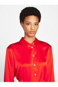Frame Standard Shirt in bright red at west2westport.com