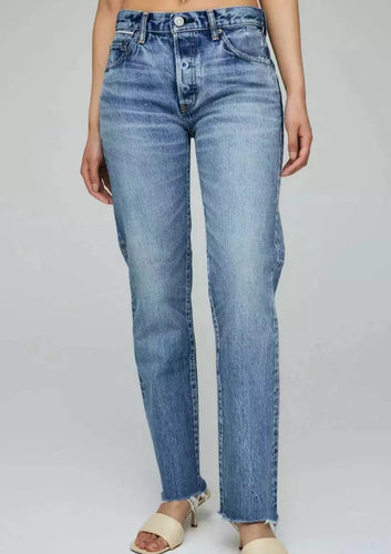 moussy hi rise straight leg jeans at west2westport.com