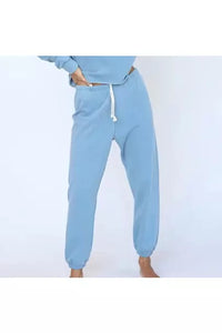 perfect white tee jogger in denim blue at west2westport.com