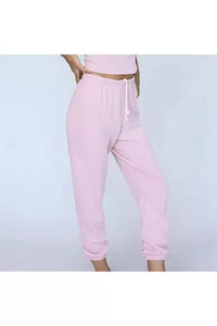 perfect white tee johnny jogger in vintage pink at west2westport.com