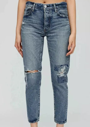 
            
                Load image into Gallery viewer, monroe tapered jeans at west2westport.com
            
        