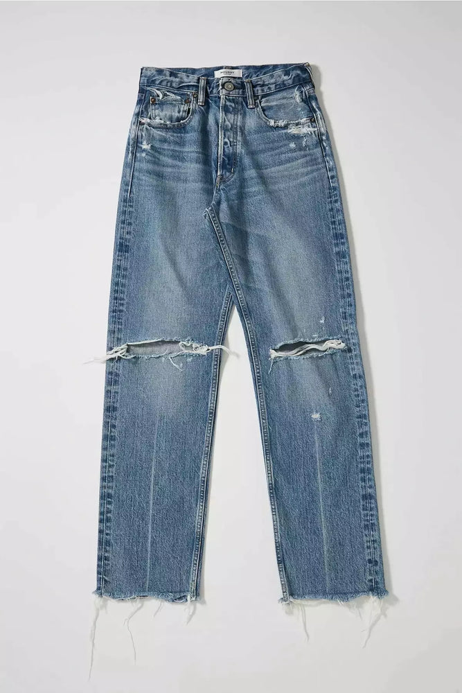 moussy hi rise wide leg jeans at west2westport.com