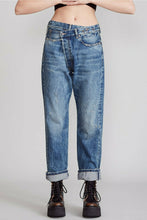 Load image into Gallery viewer, close up r13 crossover denim jeans at west2westport.com