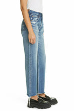 Load image into Gallery viewer, side view of the ashleys wide straight jeans at west2westport.com