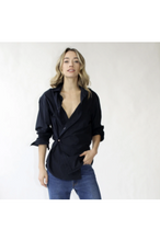 Load image into Gallery viewer, Mens shirt with a twist in navy - west2westport.com